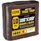 Core Tarps Heavy Duty Tarp, 100 ft L x 0.5 mm H x 100 ft W, 10 Mil, Brown/Black, Polyethylene CT-602-100X100 - alternate 1